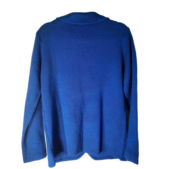 Tudor Court Cobalt Knit Blazer Vintage - Picture 3 of 11